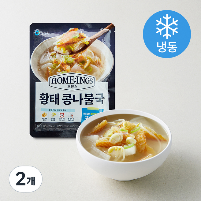청정원 호밍스 황태 콩나물국 (냉동), 105g, 2개