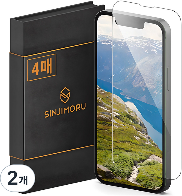 SINJIMORU Sinji Glass 2.5D 鋼化玻璃手機螢幕保護貼 4p, 2個