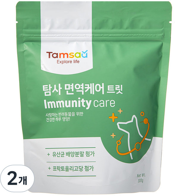 탐사 강아지 뉴트리션 트릿 영양제, 300g, 면역/유산균, 2개
