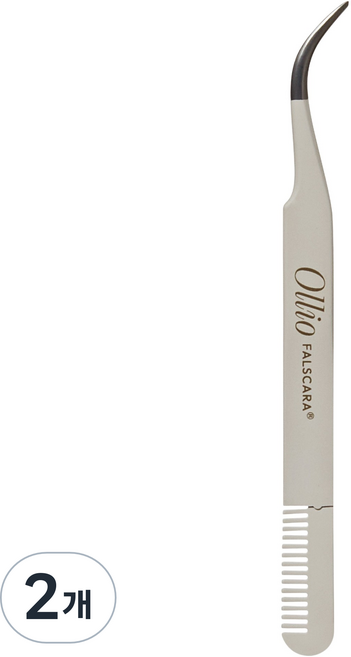 Ollio 펄스카라 속눈썹 슬림팁 트위저, 2개, 그레이색/무향