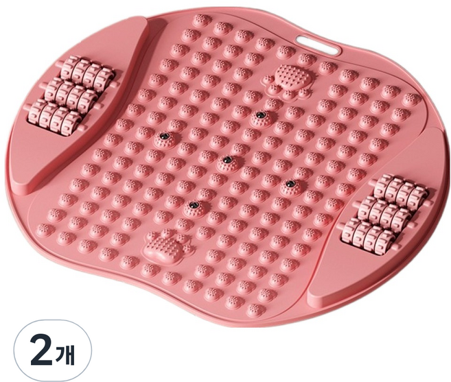 라온템 홈트 발맛사지 지압매트, 핑크, 2개