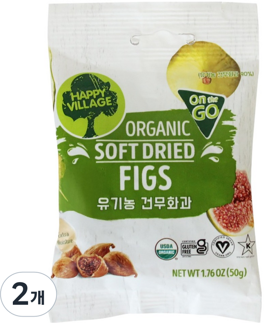해피빌리지 유기농 건무화과, 2개, 50g