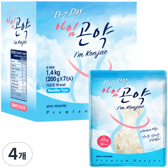 아임 곤약, 1.4kg, 4개