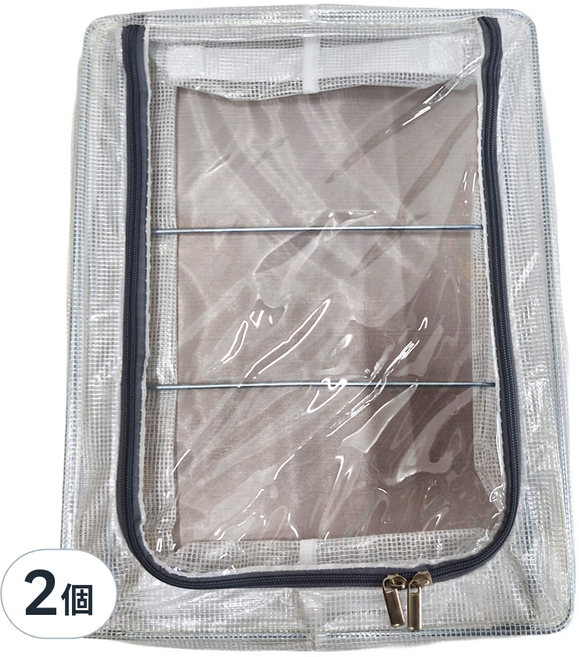 超大透明防水床底收納箱 小號鞋盒, 透明, 2個