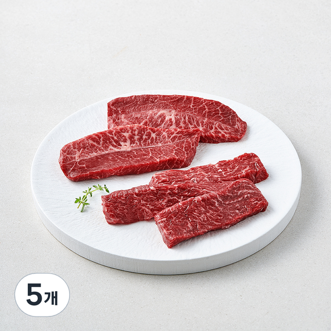 좋은소식 숙성한우 2등급 부채 / 치마 모듬 구이용 (냉장), 5개, 200g
