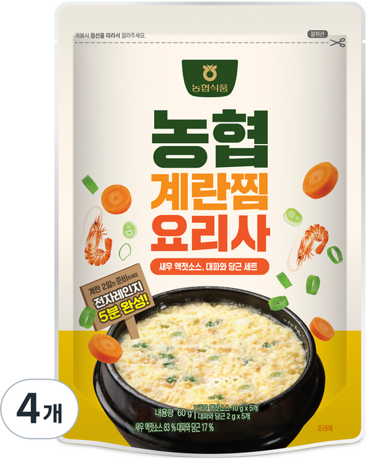 농협식품 계란찜 요리사, 60g, 4개