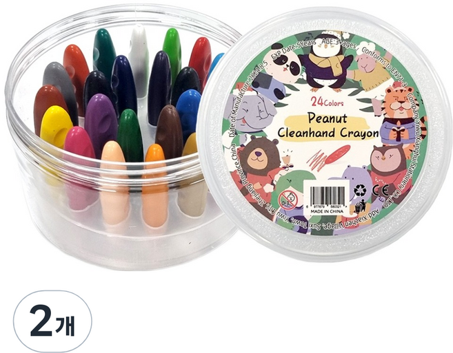 DGRM 손에묻지 않는 베이비 크레용, 2개, 24색