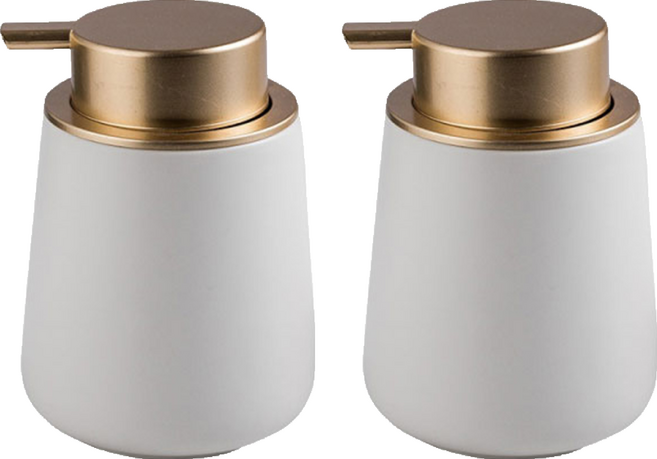더자카 다용도 세라믹 디스펜서 400ml, 화이트, 2개