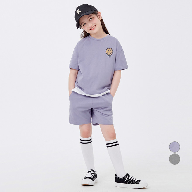 롤리트리 아동용 반팔 레이어드 티바지 세트 SL