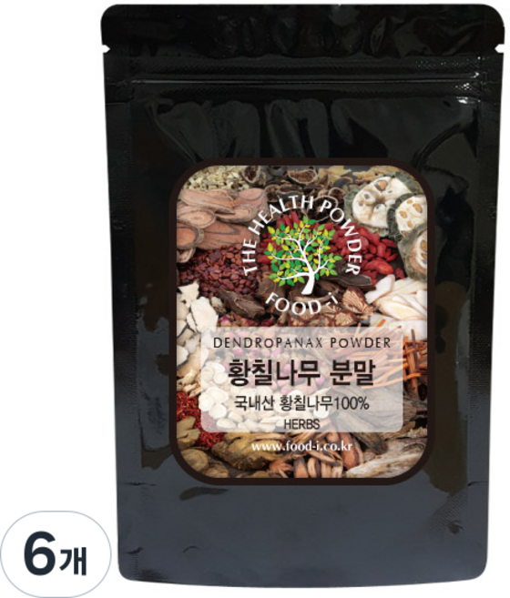 황칠나무 분말 국내산, 6개, 200g