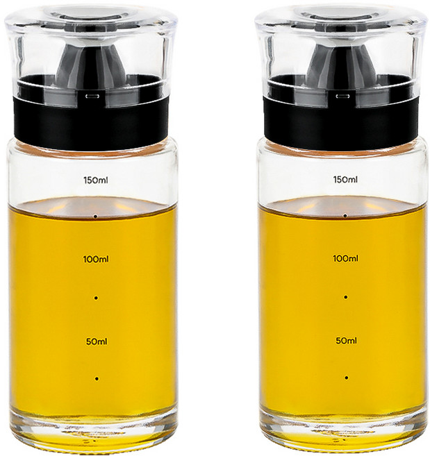 키텐실 시노글라스 신형 오일병 블랙, 170ml, 2개