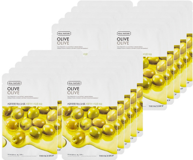 더페이스샵 갈아만든 올리브 마스크시트, 1개입, 20개