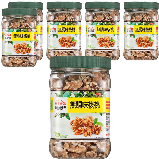 ViVa 萬歲牌 無調味核桃, 290g, 6罐