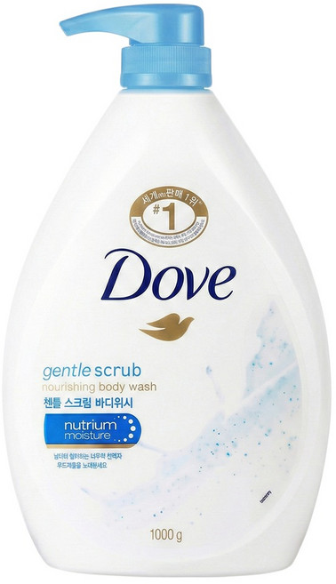 Dove 多芬 溫和去角質滋養柔膚沐浴露, 1L, 1瓶
