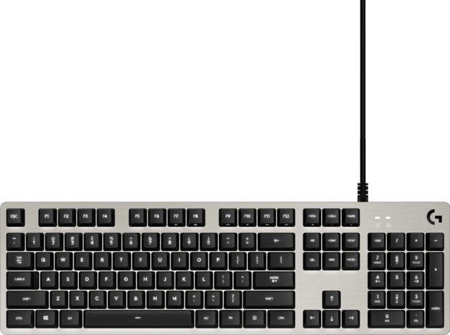 Logitech G 羅技G G413 機械式 電競鍵盤 高強度鋁合金纖薄機身, 銀色