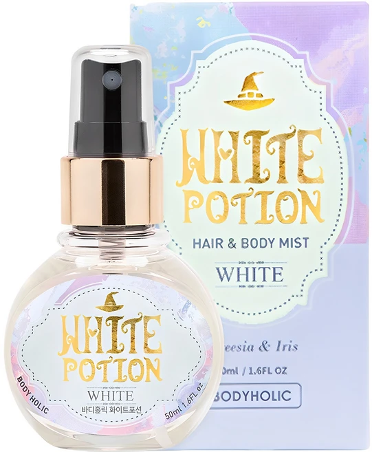 바디홀릭 화이트포션 바디미스트, 50ml, 1개 - 쿠팡