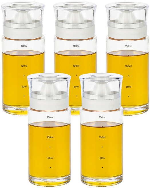 시노글라스 키텐실 실리콘 오일병 S CAP 크림화이트, 170ml, 5개