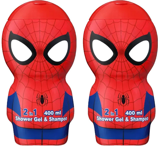 MARVEL 漫威 SPIDER-MAN 蜘蛛人 蜘蛛人限定版 2合1沐浴洗髮精, 400ml, 2瓶