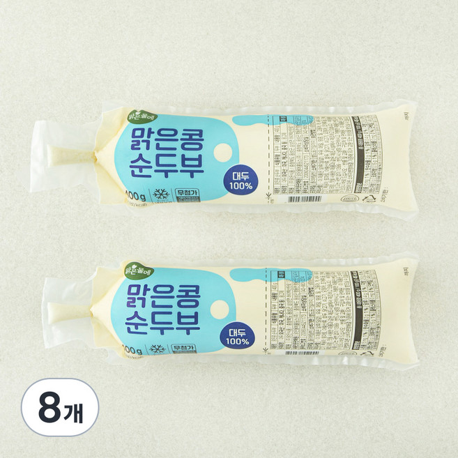 맑은물에 맑은콩 순두부, 400g, 8개