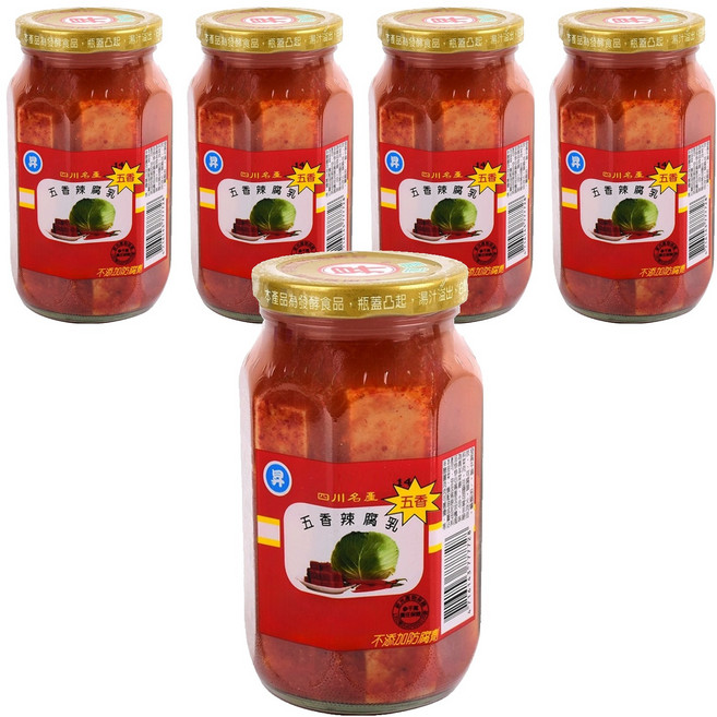 正昇 食品 五香辣乳, 460g, 5罐