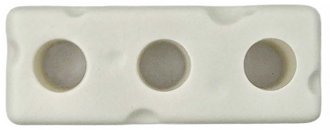 Warm House Decor 暖和家居 起司造型牙刷架 三孔 W0610 電動牙刷款, 椰奶灰, 1個