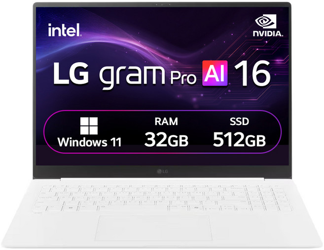 LG전자 2025 그램 프로 16 코어 Ultra5 지포스 RTX 5050, 에센스 화이트, 512GB, 32GB, WIN11 Home, 16Z90TR-EA5CK