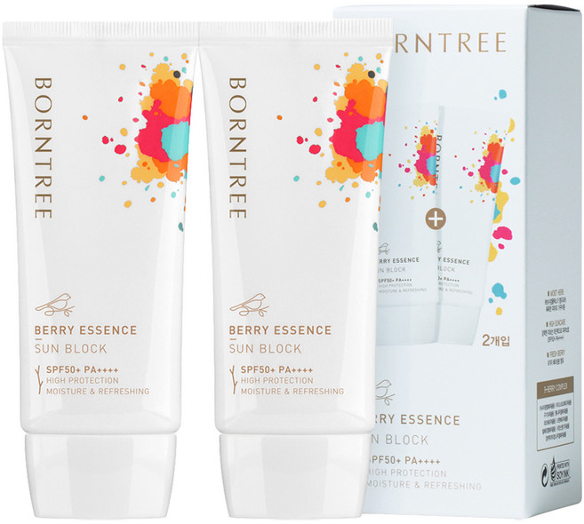 본트리 베리 에센스 선블럭 SPF50+ PA++++, 50ml, 2개