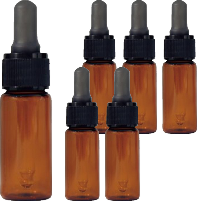 台灣 COSMOS 滴管瓶 隨機出貨 10ml, 棕/透明色, 6個