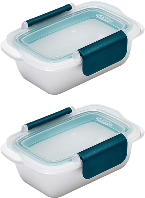 옥소 굿그립 프렙 앤 고 스낵 밀폐용기 0.14L, 2개, 단품