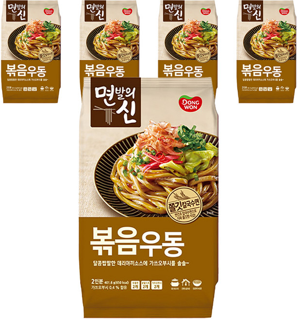 동원 면발의신 볶음우동 2인분, 401.6g, 5개
