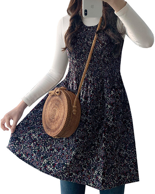 한스빌 올리비아 쉬폰 앞치마, 네이비, 1개