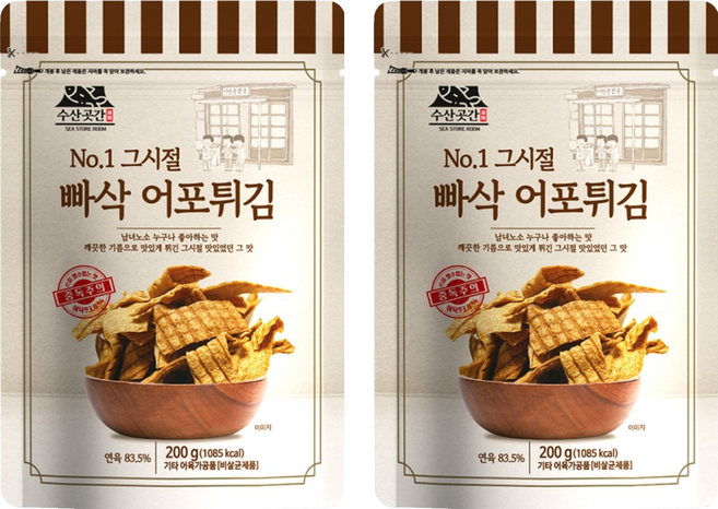 수산곳간 그시절 빠삭 어포 튀김, 200g, 2개