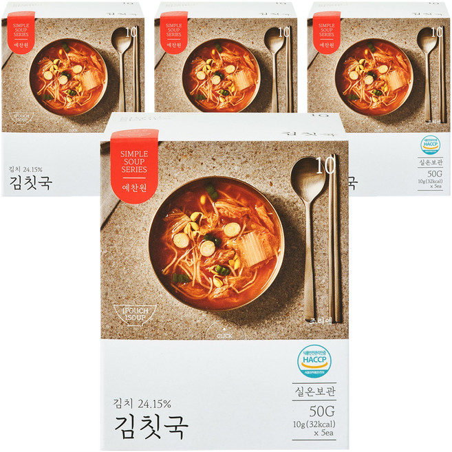예찬원 동결건조 블럭 김칫국 5p, 50g, 4개