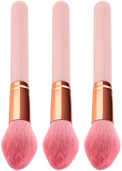 블링앤수 메이크업 파우더 브러쉬 BRISH14406, 로즈골드, 3개