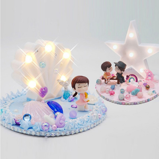 마퀴라이트 나만의 무드등 만들기 DIY 재료 2종 세트, 별 + 조개