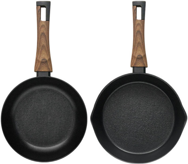 실바트 인덕션 까리노 IH 프라이팬 시리즈 2개, 블랙 + 브라운, 프라이팬 20cm + 멀티플렉스팬 20cm, 1세트