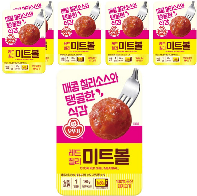 오뚜기 레드칠리 미트볼 렌지, 180g, 6개