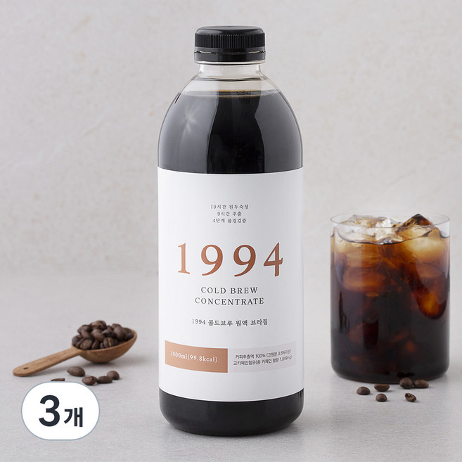 1994 콜드브루 원액 브라질, 1L, 3개