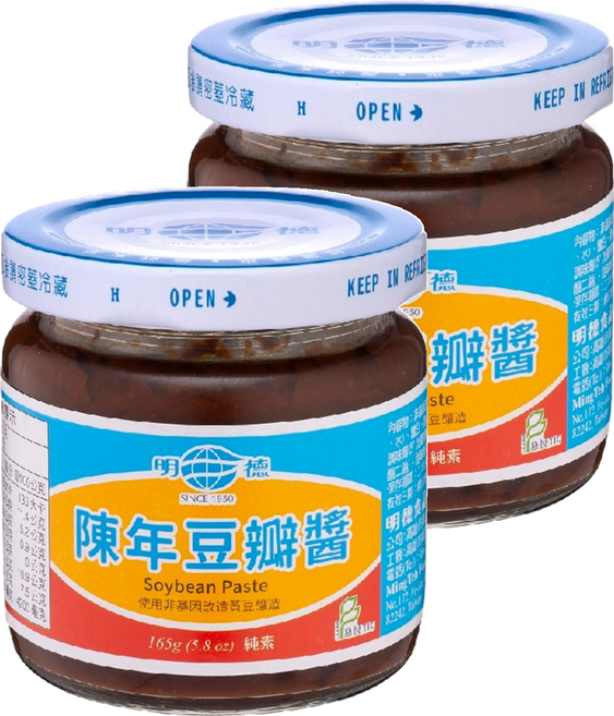 明德 陳年豆瓣醬, 165g, 2罐