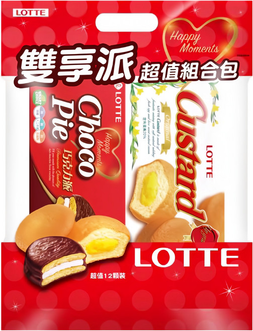 LOTTE 樂天 雙享派超值組合包, 306g, 1袋