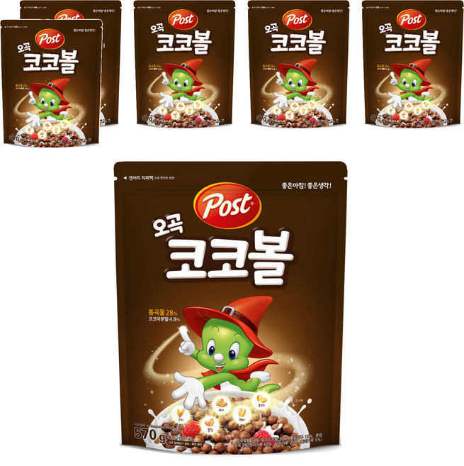 포스트 오곡 코코볼 시리얼, 570g, 6개