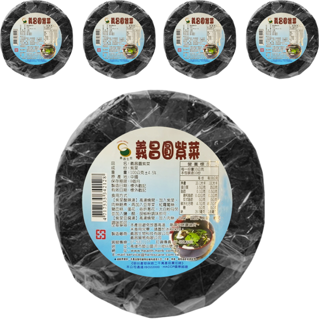 義昌生技 嚴選圓紫菜, 100g, 5包