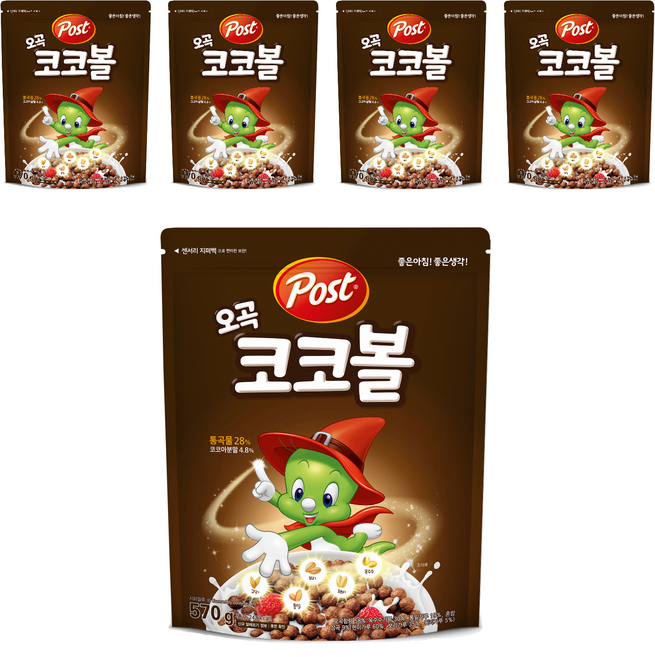 포스트 오곡 코코볼 시리얼, 570g, 5개