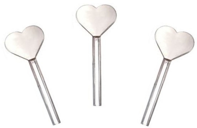 제이오 치약 화장품 튜브 짜개 스틱형 실버, 3개, 하트