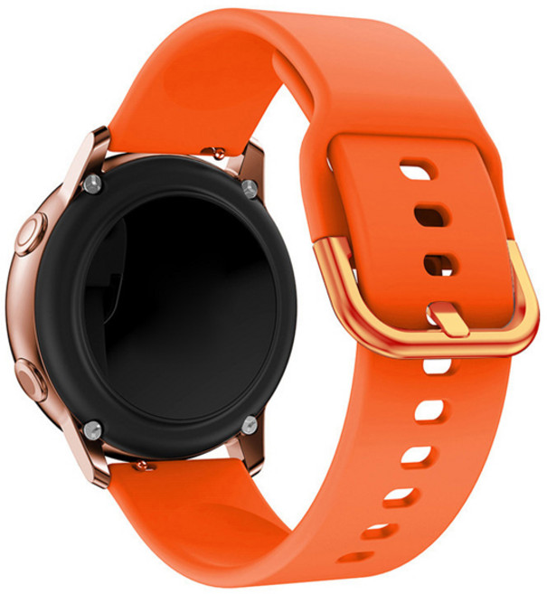 아이엠판다 갤럭시워치 스트랩 20mm 솔리드 실리콘 밴드, 오렌지
