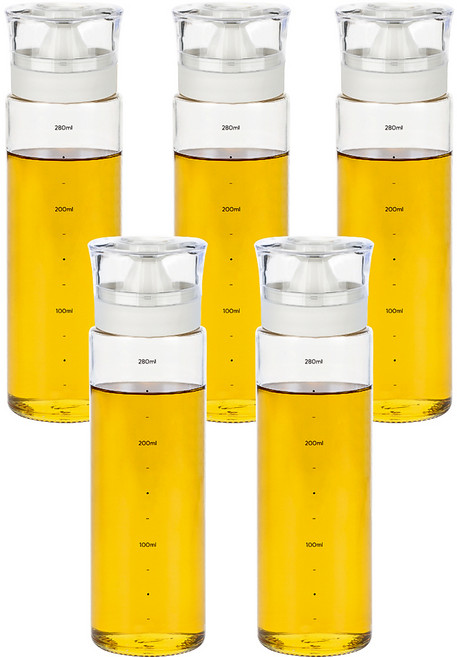시노글라스 키텐실 실리콘 오일병 S CAP 크림화이트, 300ml, 5개