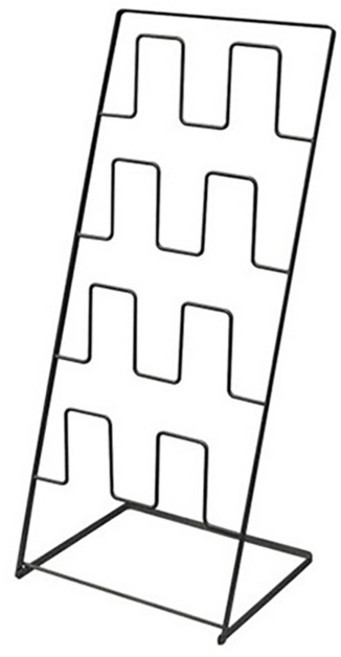 네이쳐리빙 스틸 접이식 실내화 걸이대 4단, 블랙, 1개