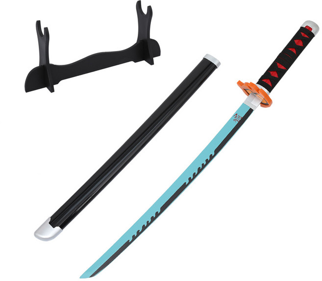 주식회사대한몰 애니메이션 코스프레 장난감 목검 일륜도 M 75cm + 거치대 세트, 카마탄지C, 1개