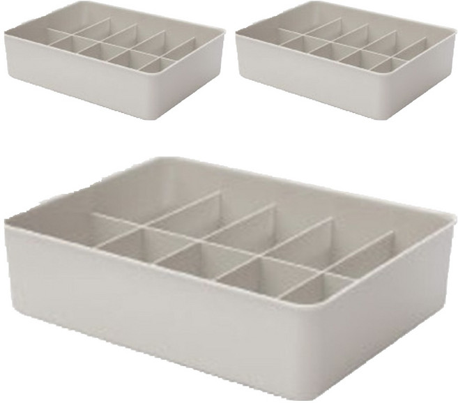 올리브엣 프리미엄 칸칸이 정리함 10칸, 그레이, 3개