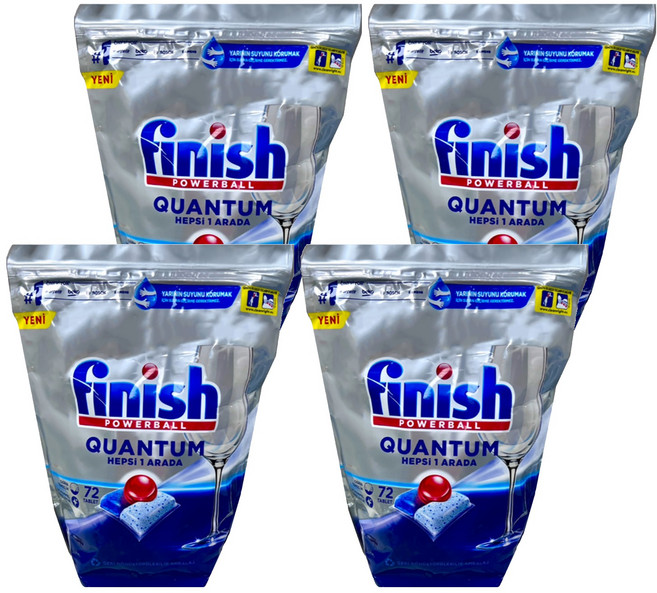 finish 洗碗錠 原味 72顆, 4袋
